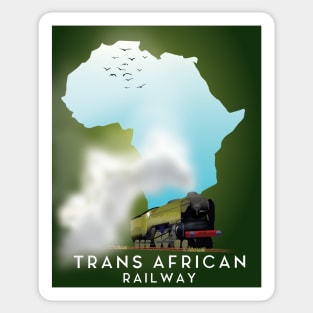 Trans African Travel poster Sticker